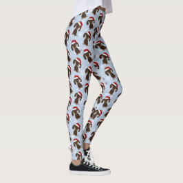 Chocolate Dachshund Cute Jul-Helgdag, Hund Leggings