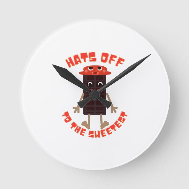 Chocolate day design  rund klocka (Framsida)