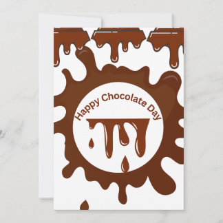 Chocolate day premium customized design inbjudningar