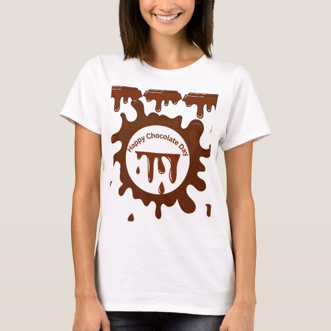 Chocolate day premium customized t-shirts  (Framsida)