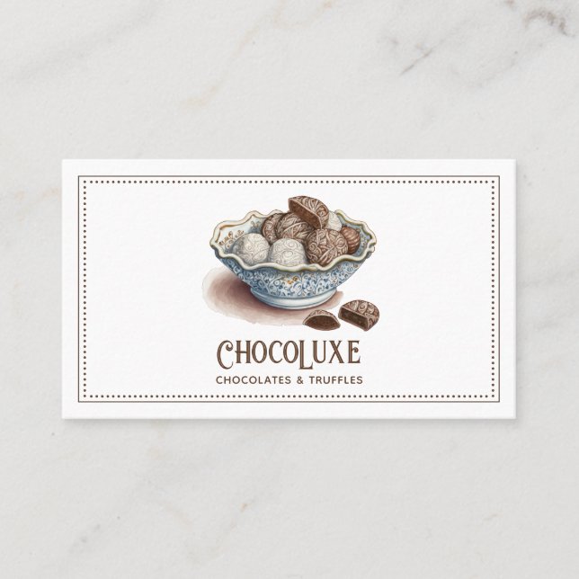 Chocolate Dessert Caterer Chocolatier Visitkort (Framsida)