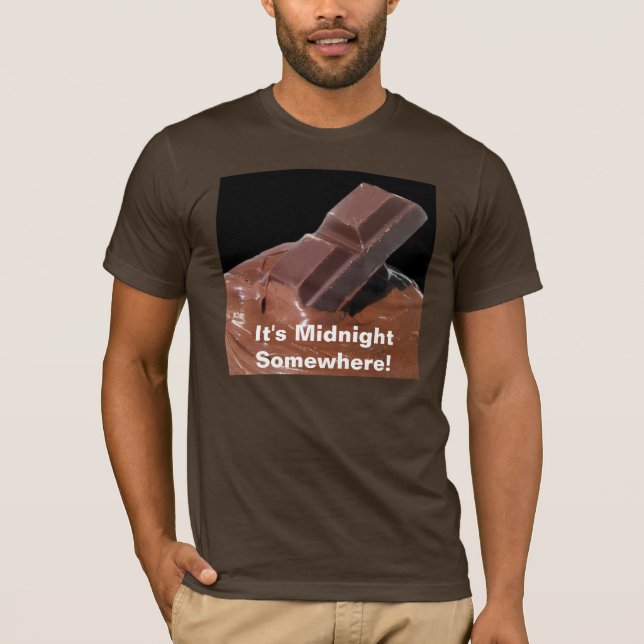 Chocolate Det är Midnight nånstans Tee Shirt (Framsida)