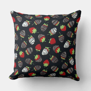 Chocolate Dipping Strawbär Mönster Pillow Kudde