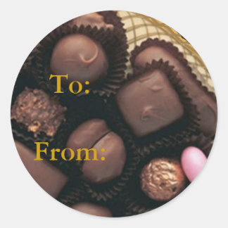 Chocolate Distress Round Stickers - 2 Runt Klistermärke