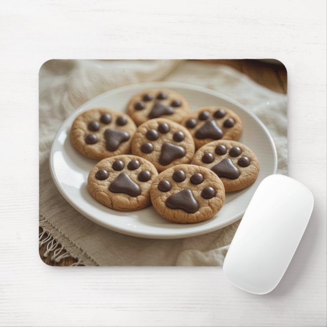 Chocolate Doggy Pawprint Cookies Musmatta (Med mus)