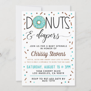 Chocolate Donut Baby Sprinkle Shower-inbjudan Inbjudningar