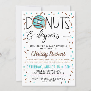 Chocolate Donut Baby Sprinkle Shower-inbjudan Inbjudningar