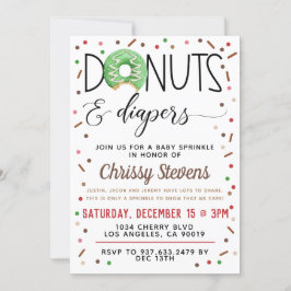 Chocolate Donut Baby Sprinkle Shower-inbjudan Inbjudningar