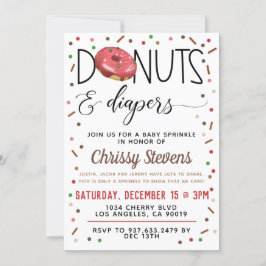 Chocolate Donut Baby Sprinkle Shower-inbjudan Inbjudningar