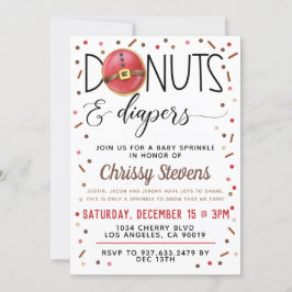 Chocolate Donut Baby Sprinkle Shower-inbjudan Inbjudningar