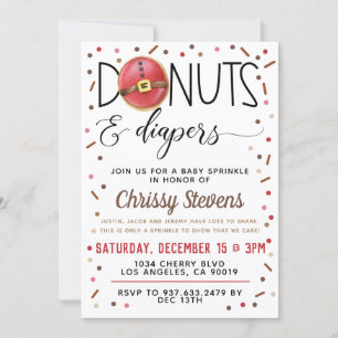 Chocolate Donut Baby Sprinkle Shower-inbjudan Inbjudningar