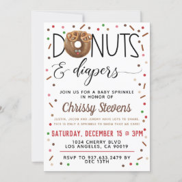 Chocolate Donut Baby Sprinkle Shower-inbjudan Inbjudningar