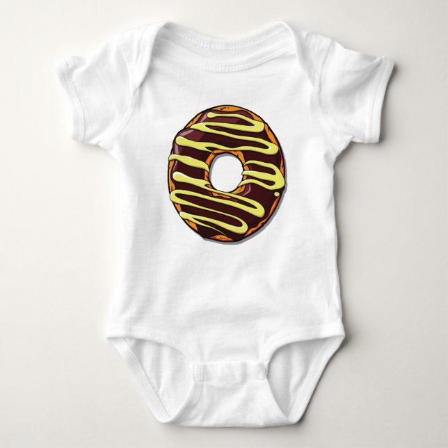 Chocolate Donut, Doughnut, Frosting, Glaze, Icing T Shirt (Framsida)