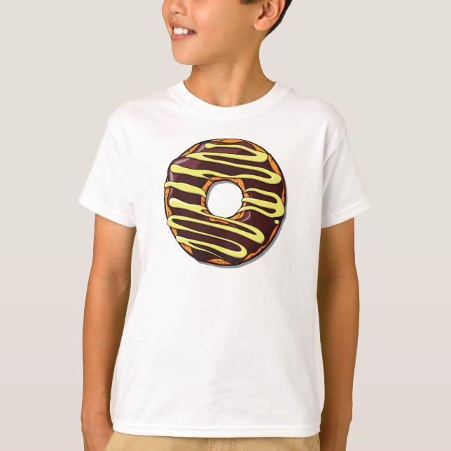 Chocolate Donut, Doughnut, Frosting, Glaze, Icing T Shirt (Framsida)