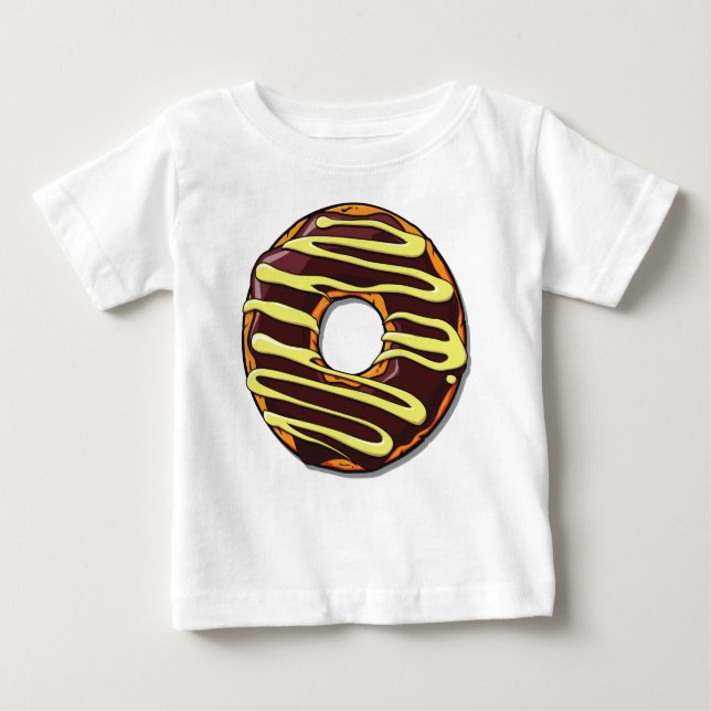 Chocolate Donut, Doughnut, Frosting, Glaze, Icing T Shirt (Framsida)