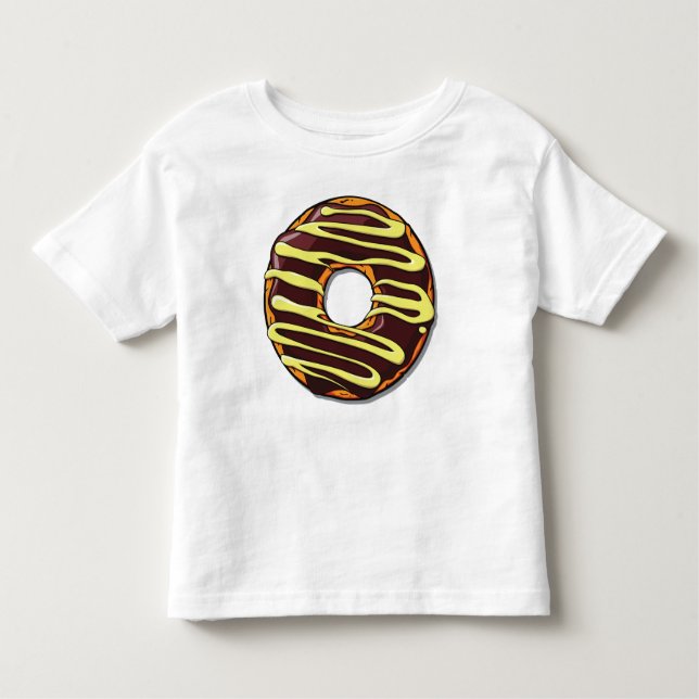 Chocolate Donut, Doughnut, Frosting, Glaze, Icing T Shirt (Framsida)
