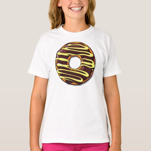 Chocolate Donut, Doughnut, Frosting, Glaze, Icing T Shirt (Framsida)