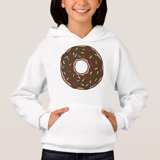 Chocolate Donut, Doughnut, Glaze, Icing, Sprinkles T Shirt (Framsida)