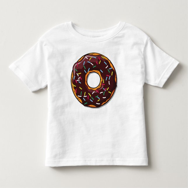 Chocolate Donut, Doughnut, Icing, Sprinkles, Glaze T Shirt (Framsida)