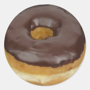 Chocolate Donut Foodie Dessert Stickers Runt Klistermärke