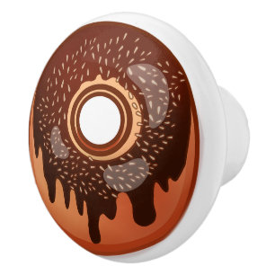 Chocolate Donut med Sprinkles Knopp