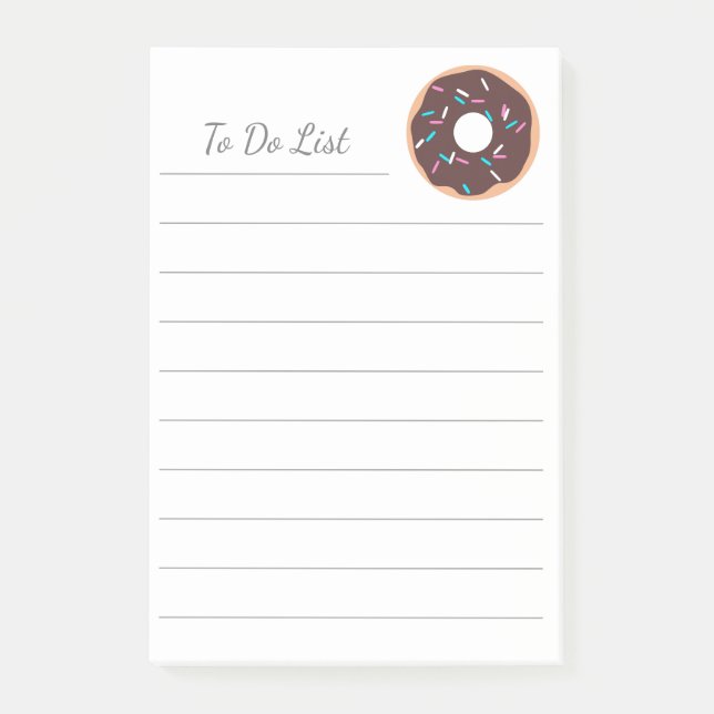Chocolate Donut med Sprinkles Post-it Block (Framsida)