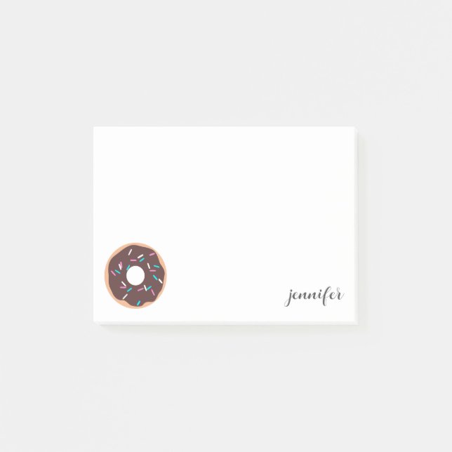 Chocolate Donut med Sprinkles Post-it Block (Framsida)