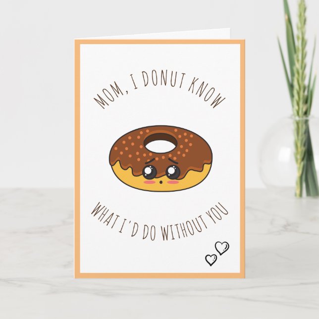 Chocolate Donut Mors dag Quote Say Sweet Helgkort (Framsida)