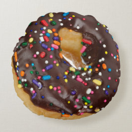 Chocolate Donut-Novelty Rund Kudde