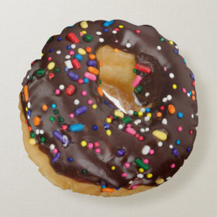 Chocolate Donut-Novelty Rund Kudde