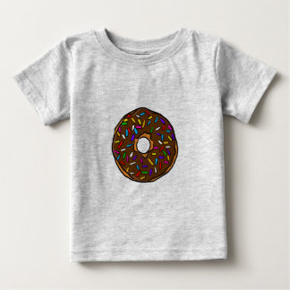 Chocolate Donut Rainbow Colorful Sprinkles Art Yum Tröja