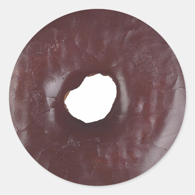 Chocolate Donut Runt Klistermärke (Framsida)