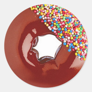 Chocolate Donut Runt Klistermärke