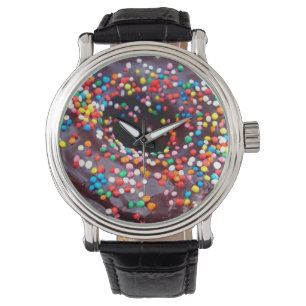 Chocolate Donut with Sprinkles. Armbandsur