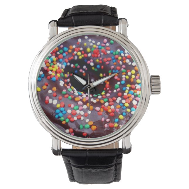 Chocolate Donut with Sprinkles. Armbandsur (Framsida)