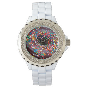 Chocolate Donut with Sprinkles. Armbandsur