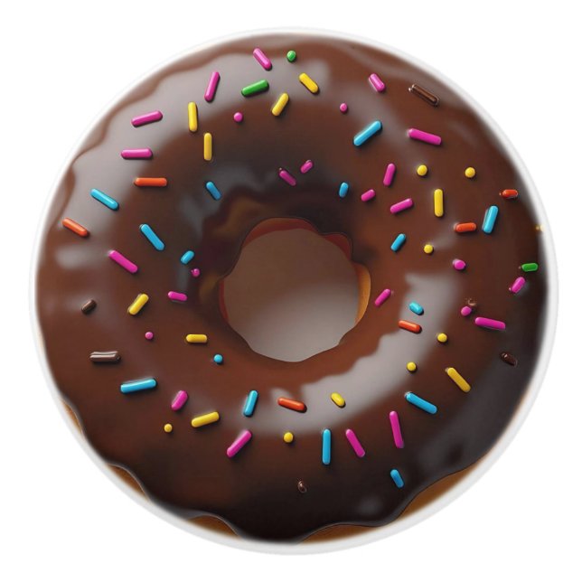 Chocolate Donut with Sprinkles Knopp (Framsidan)