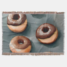 Chocolate Donuts Vattenfärg