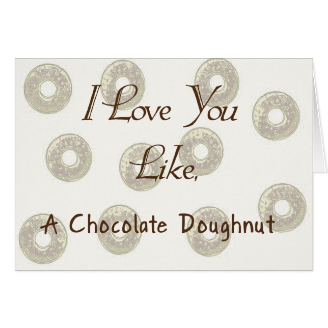 Chocolate Doughnut Hälsningskort (Framsidan Horizontal)