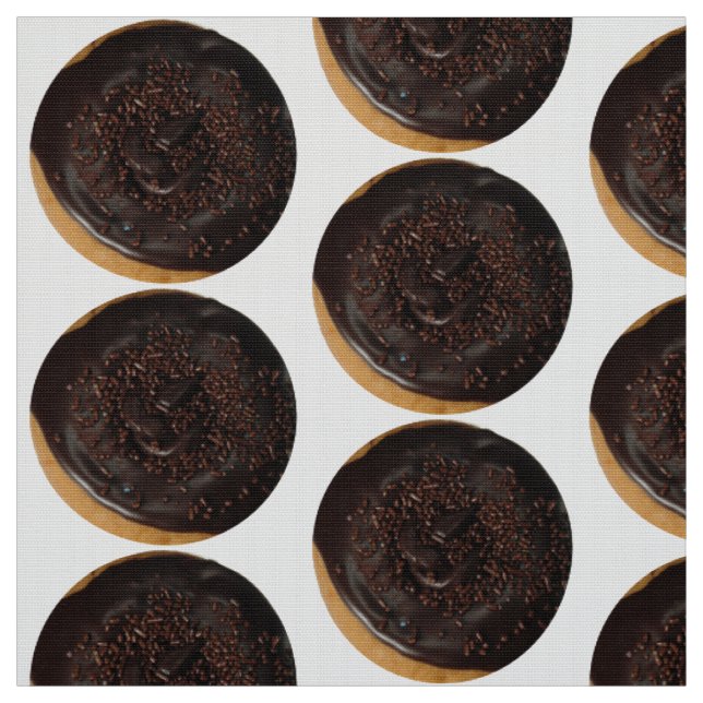 Chocolate doughnut, lustig väv tyg (Provkarta)