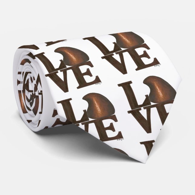 Chocolate Drop Valentine Day Valentine Tie, kärlek Slips (Rullad)