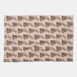 Chocolate Easter Bunny Kökshandduk