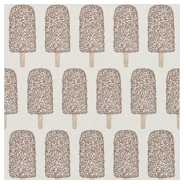 Chocolate Eclair Ice Cream Pop Popsicles Fabric Tyg (Närbild)
