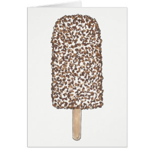 Chocolate Eclair Ice Cream Popsicle Dessert Foodie Hälsningskort