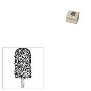 Chocolate Eclair Ice Cream Popsicle Pop Frimärke Stämpel