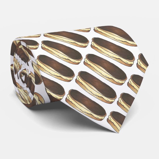 Chocolate Eclair Pastry Dessert Foodie Tie Slips (Rullad)