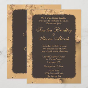 Chocolate Elegance Wedding bjudande Inbjudningar