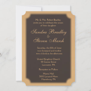 Chocolate Elegance Wedding-inbjudningar Inbjudningar