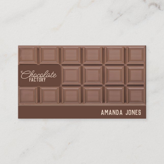 Chocolate Factory Sweets Choco Cacao Shop Visitkort (Framsida)
