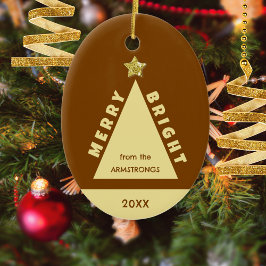 Chocolate Family Photo Minimalist Keepsake Julgransprydnad Keramik